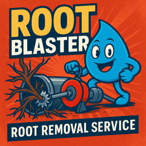 RootBlaster with mascot